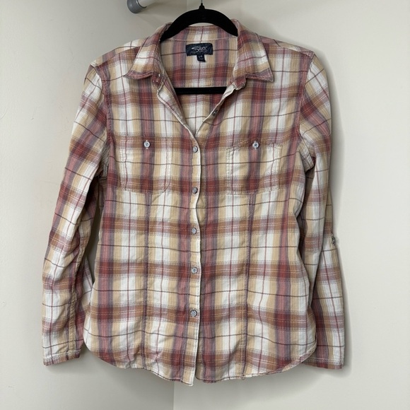 Silver Jeans Women’s Plaid Flannel Shirt | Soft Brushed Cotton Western Style - Picture 2 of 5